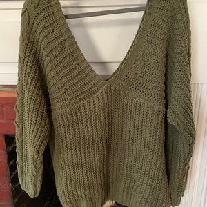 Green Woven Sweater